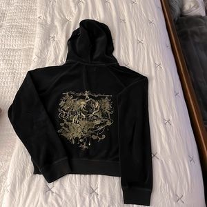 Juicy couture black velour jacket